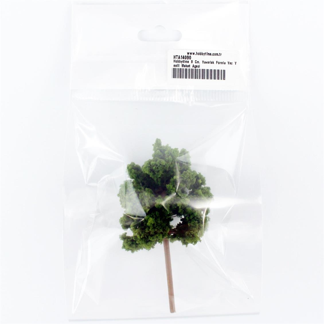 9 Cm. Yuvarlak Formlu Yaz Yeşili Maket Ağacı, Hobbytime - Görsel 2