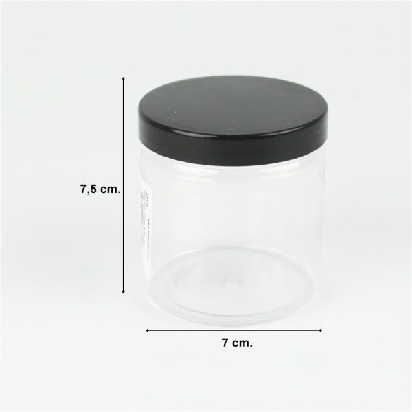 Şeffaf Pet Kavanoz 250 Ml. Contalı Kapaklı, Hobbytime Ht772 - Görsel 2