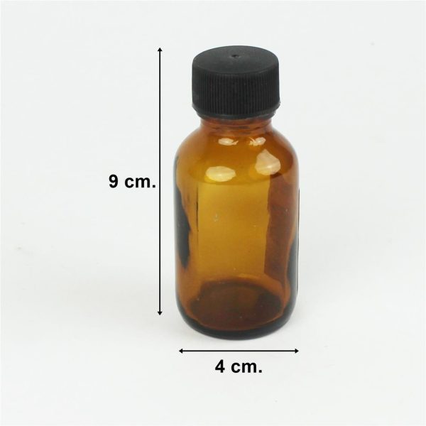 Cam Kahverengi Şişe 50 Ml. Tıpalı Ve Kapaklı, Hobbytime Ht776 - Görsel 2