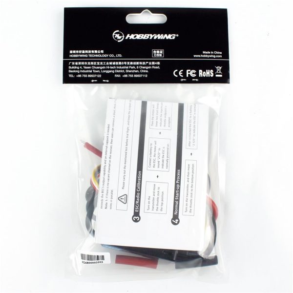 Flyfun Serisi 80 Amper 3-8S LiPo 90 Gram Fırçasız Uçak Motoru için ESC, Hobbywing 30214201 - Görsel 5