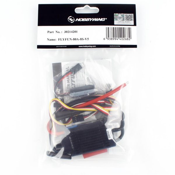 Flyfun Serisi 80 Amper 3-8S LiPo 90 Gram Fırçasız Uçak Motoru için ESC, Hobbywing 30214201 - Görsel 4
