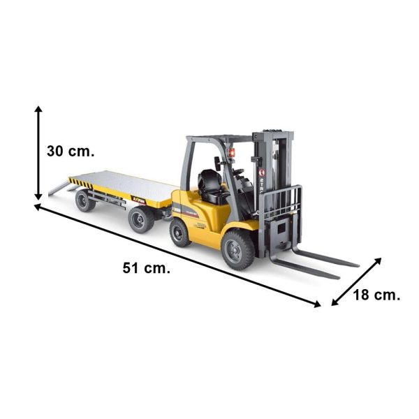 1/10 Uzaktan Kumandalı Forklift ve Römorku, Huina 1576 - Görsel 5