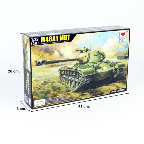1/35 M48A1 Ana Muhabere Tankı Maketi, I Love Kit 63531 - Görsel 5