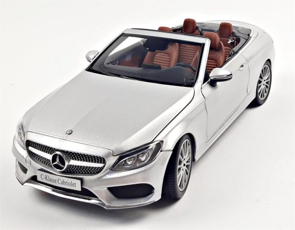 1/18 Mercedes Benz C Class Cabriolet Iridium Gümüş Diecast Araba, iScale B66960612