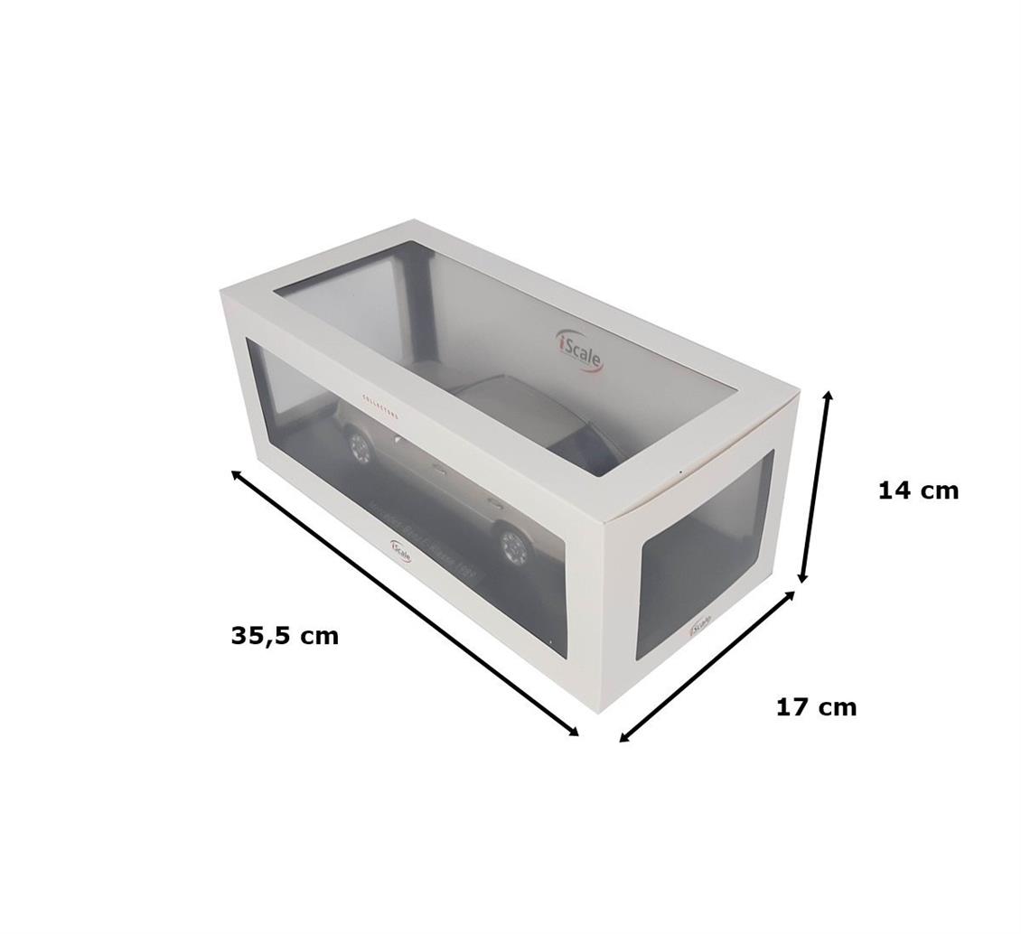 1/18 1989 Mercedes Benz E-Class (W124) Gümüş Diecast Araba, iScale 1180055 - Görsel 5