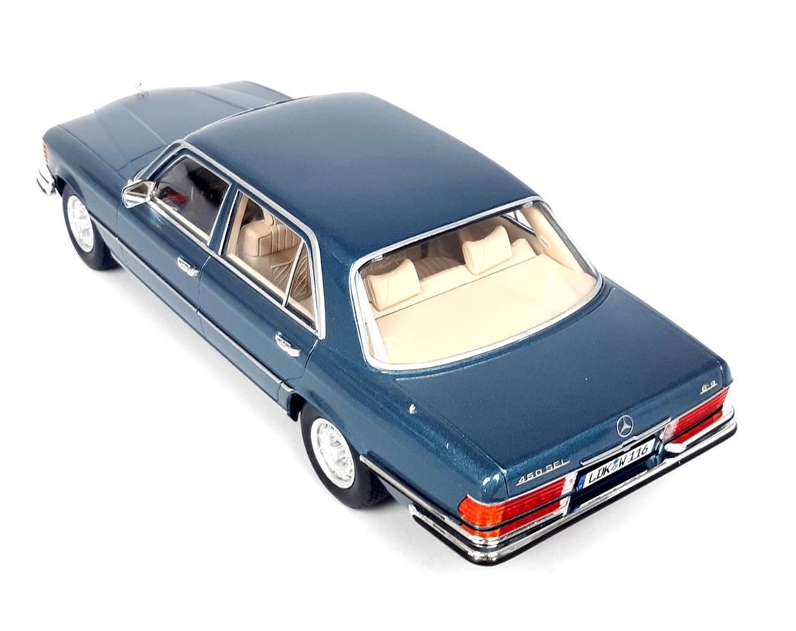 1/18 1975-1980 Mercedes Benz 450 SEL 6.9 (W116) Baujahr Metalik Mavi Diecast Araba, iScale 18084 - Görsel 4