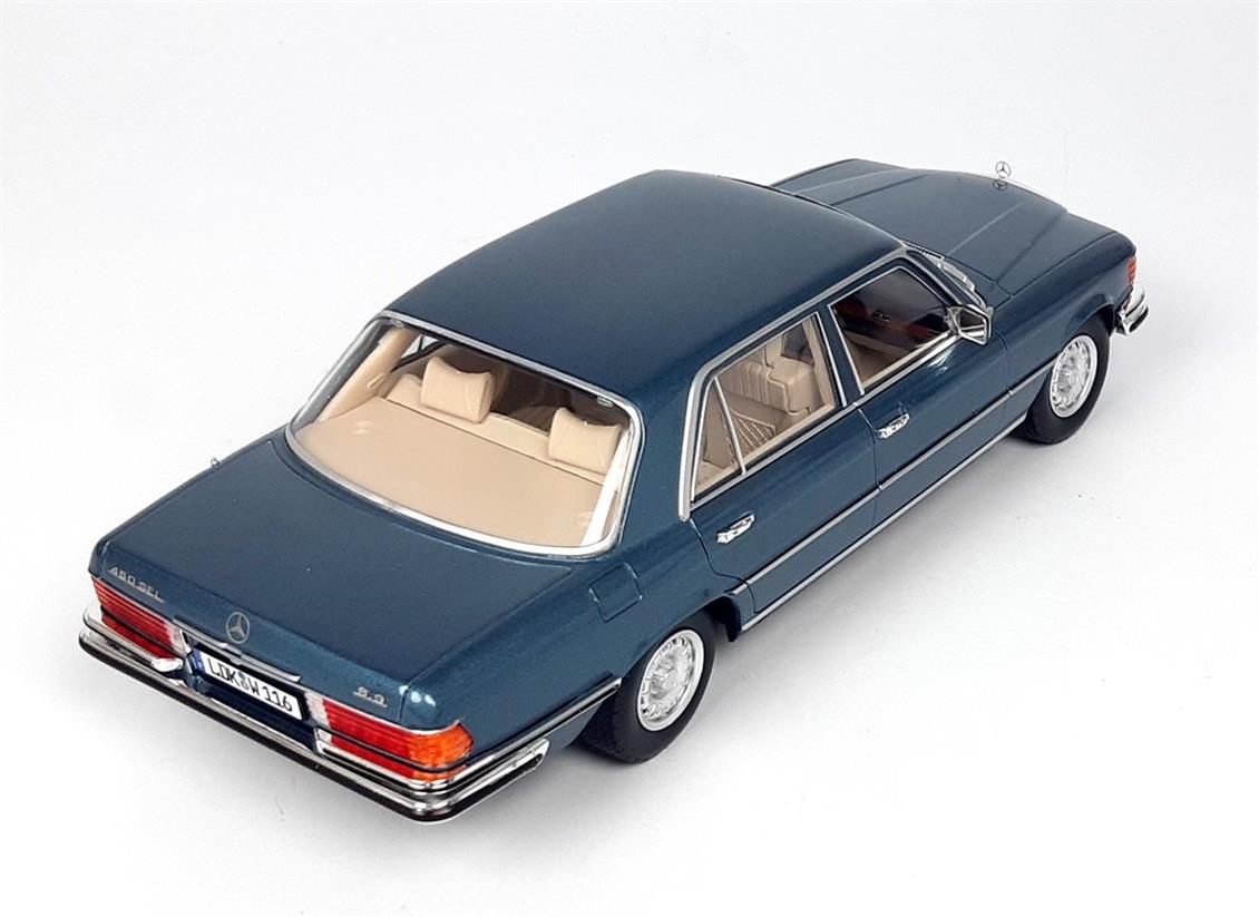 1/18 1975-1980 Mercedes Benz 450 SEL 6.9 (W116) Baujahr Metalik Mavi Diecast Araba, iScale 18084 - Görsel 3