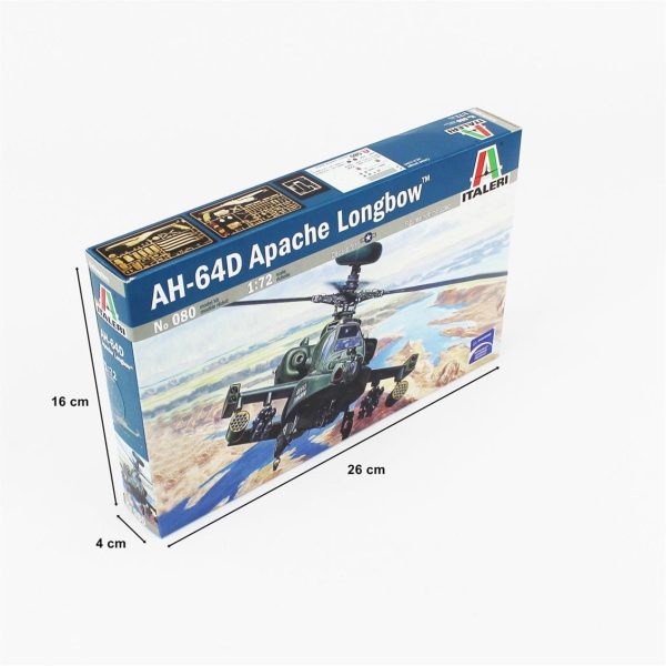 1/72 AH-64D Apache Longbow Askeri Helikopter Maketi, Italeri 0080 - Görsel 3
