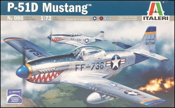 1/72 F-51D Mustang Savaş Uçağı Maketi, Italeri 0086