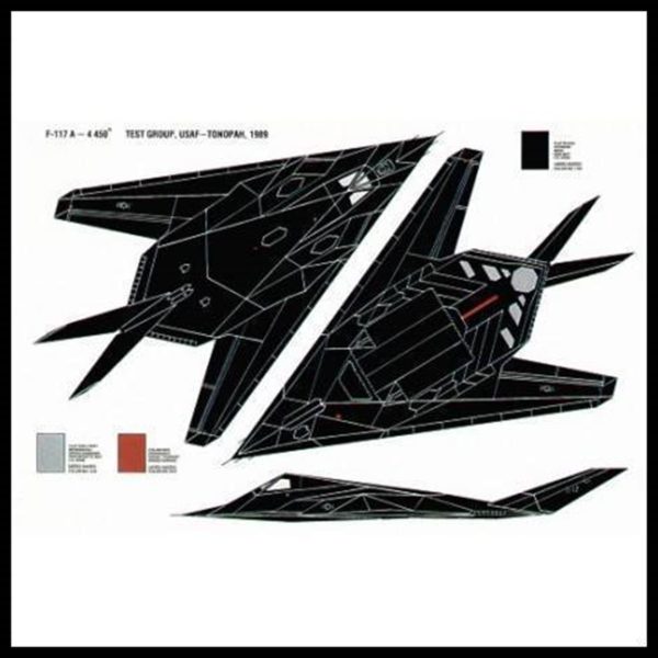 1/72 F-117A Nighthawk Savaş Uçağı Maketi, Italeri 0189 - Görsel 2