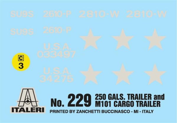 1/35 Tanker ve Açık Kasa Askeri Römorklar Maketi, Italeri 0229 - Görsel 4