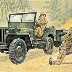 1/35 Willys MB Jeep ve Römork Maketi, Italeri 0314