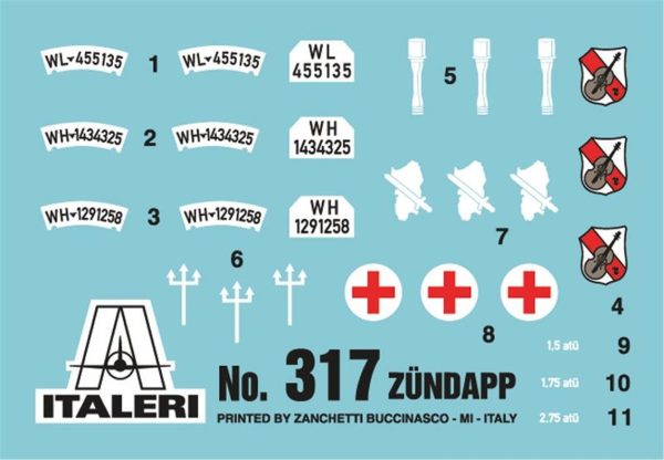 1/35 Zündapp KS750 Sepetli Askeri Motorsiklet ve Figür Maketi, Italeri 0317 - Görsel 5