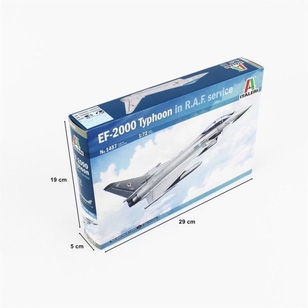 1/72 Eurofighter Typhoon EF- 2000 ( In R.A.F. Service ) Savaş Uçağı Maketi, Italeri 1457 - Görsel 3