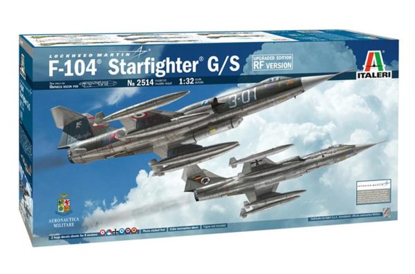 1/32 F-104 G/S (RF Upgrade) Savaş Uçağı Maketi, Italeri 2514