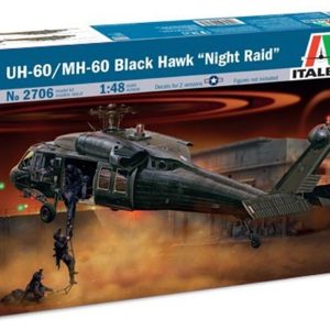 1/48 UH-60/MH-60 Black Hawk (Night Raid) Askeri Helikopter Maketi, Italeri 2706