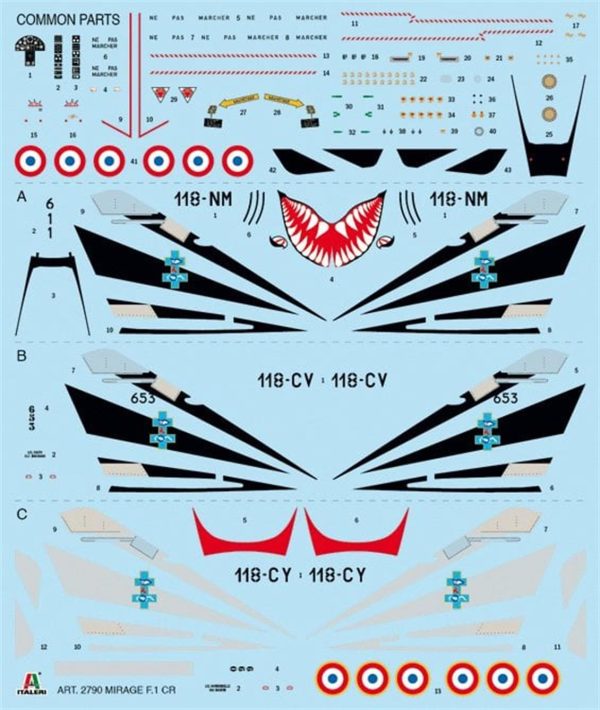 1/48 (Bye Bye) Mirage F1 Savaş Uçağı Maketi, Italeri 2790 - Görsel 2