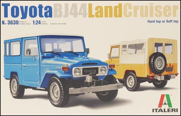 1/24 Toyota Land Cruiser BJ-44 Soft Top / Hard Top Jeep Maketi, Italeri 3630