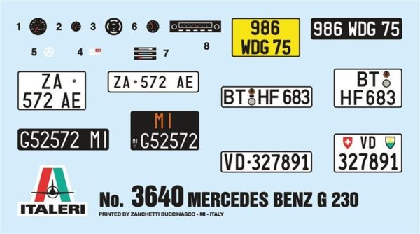1/24 Mercedes-Benz G230 Jeep Maketi, Italeri 3640 - Görsel 2