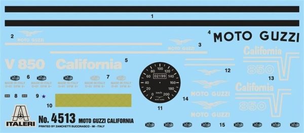 1/6 Moto Guzzi V850 California Motorsiklet Maketi, Italeri 4513 - Görsel 6
