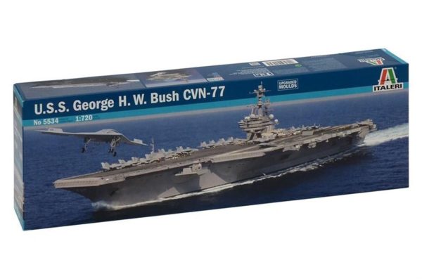 1/720 U.S.S. George H.W. Bush CVN 77 Uçak Gemisi Maketi, Italeri 5534