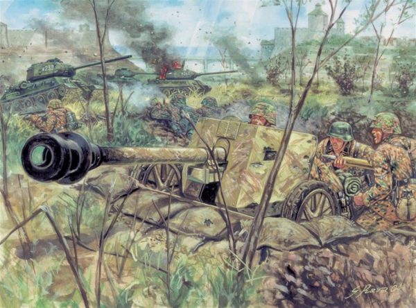 1/72 Alman PaK 40 Mürettebatlı Tanksavar Topu Maketi, Italeri 6096