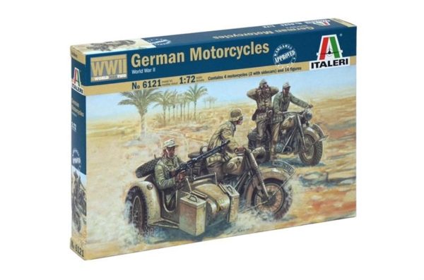 1/72 WWII Alman Motorsikletli Askerler Maketi, Italeri 6121