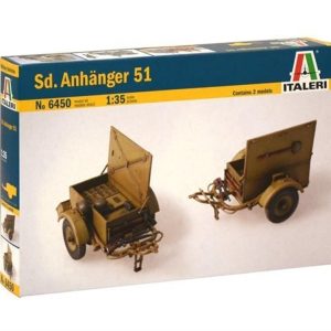 1/35 Sd. Anhanger-51 Cephane Römorku 2 adet Maketi, Italeri 6450