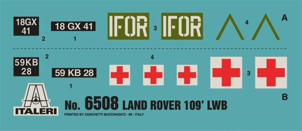 1/35 Land Rover 109' LWB Sıhhiye Aracı Maketi, Italeri 6508 - Görsel 2