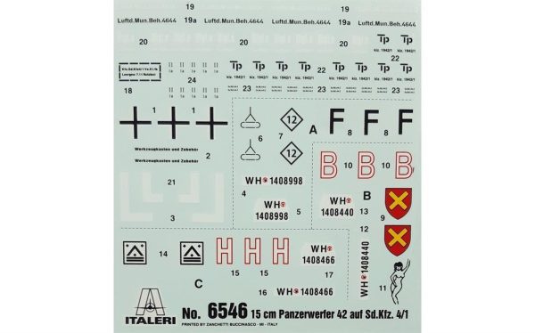 1/35 15 cm. Panzerwerfer 42 auf Sd.Kfz. 4/1 Yarı Paletli Tanksavar Aracı Maketi, Italeri 6546 - Görsel 4