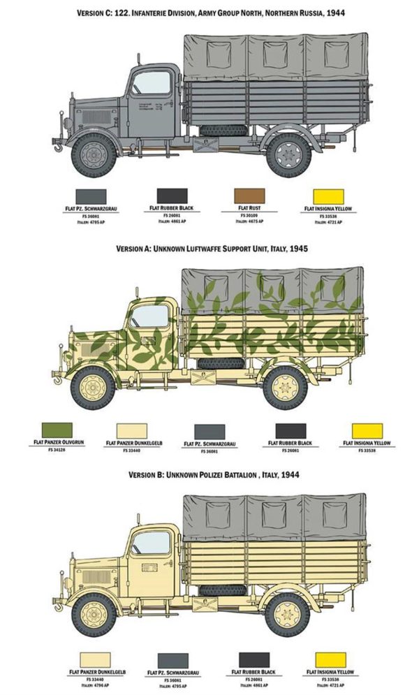 1/35 Mercedes-Benz L3000 Askeri Kamyon Maketi, Italeri 6558 - Görsel 2