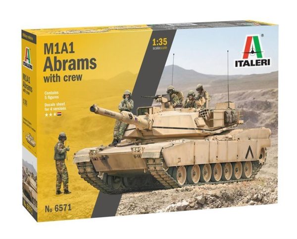 1/35 M1A2 Abrams Mürettebatlı Tank Maketi, Italeri 6571