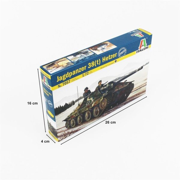 1/72 Jagdpanzer 38(t) Hetzer Tank Maketi, Italeri 7057 - Görsel 3
