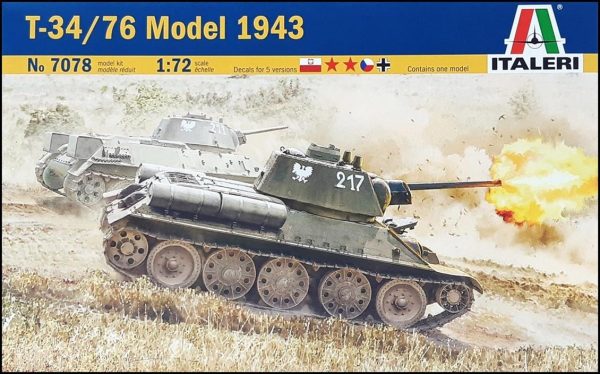 1/72 T-34/76 Mod. 43 Tank Maketi, Italeri 7078