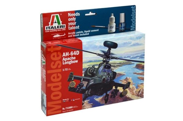 1/72 AH-64D Apache Longbow Askeri Helikopter Maketi SetiI71080