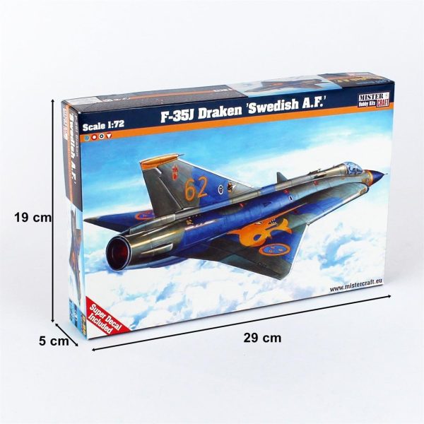 1/72 F-35J Draken (Swedish A.F.) Savaş Uçağı Maketi, Mister Craft D088 - Görsel 5