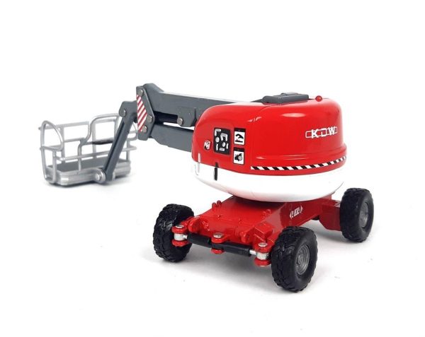 1/87 Yükselen Platformlu İş Aracı Maketi-Kırmızı, Kaidiwei 625023 - Görsel 4