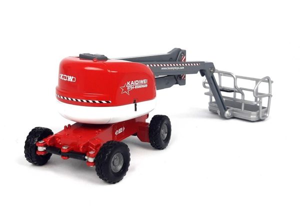 1/87 Yükselen Platformlu İş Aracı Maketi-Kırmızı, Kaidiwei 625023 - Görsel 3