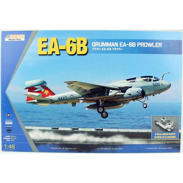 Kinetic K48044 1/48 EA-6B (w/ three-wheel tractor A/S32A-32) Savaş Uçağı Plastik Model Kiti