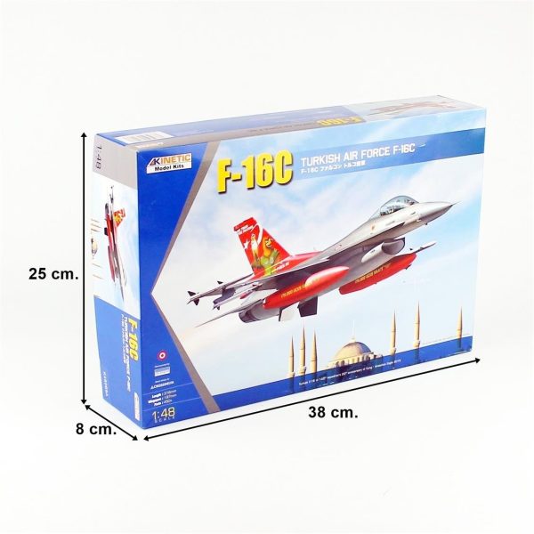 1/48 F-16C Türk (143 Filo 20.yıl özel şema) Savaş Uçağı Maketi, Kinetic Model 48069A - Görsel 4