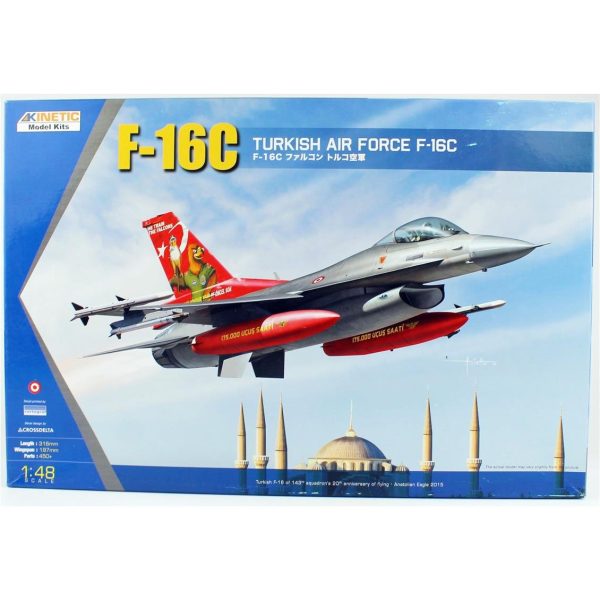 1/48 F-16C Türk (143 Filo 20.yıl özel şema) Savaş Uçağı Maketi, Kinetic Model 48069A