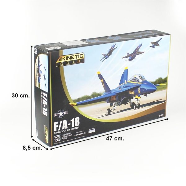 1/48 F/A-18A/B/C/D Blue Angels 2017 Savaş Uçağı Maketi, Kinetic K48073 - Görsel 5