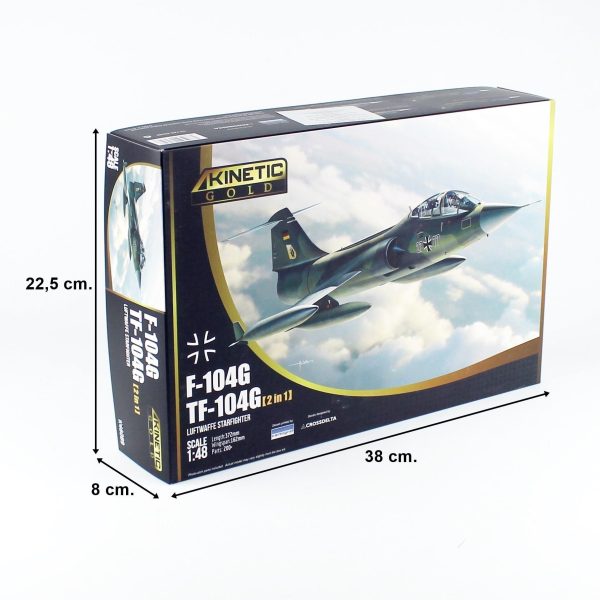 1/48 Lockheed TF-104G Starfighter (Luftwaffe Trainer) Savaş Uçağı Maketi, Kinetic K48089 - Görsel 4
