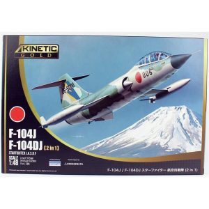 1/48 F-104JF104DJ Starfighter J.A.S.D.F. (2 in 1) Savaş Uçağı Maketi, Kinetic K48092