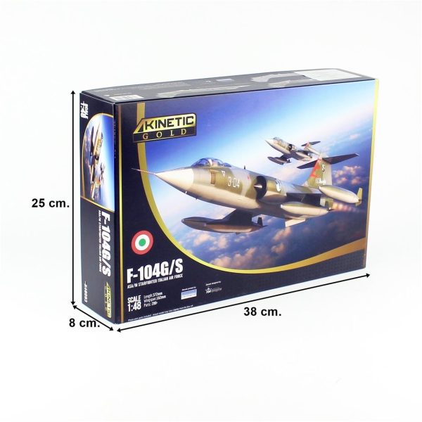 1/48 F-104G (ASA/M Starfighter Italian Air Force) Savaş Uçağı Maketi, Kinetic K48093 - Görsel 4