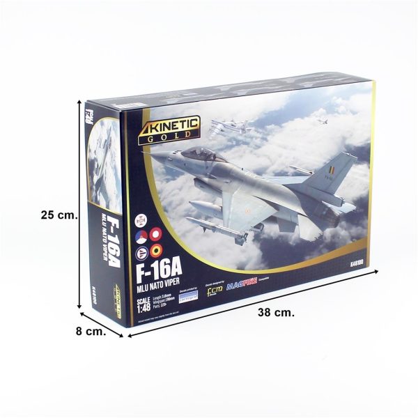1/48 F-16A (MLU NATO Viper) Savaş Uçağı Maketi, Kinetic K48100 - Görsel 5