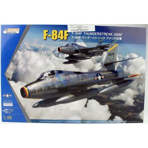 1/48 F-84F Thunderstreak USAF Savaş Uçağı Maketi, Kinetic K48113