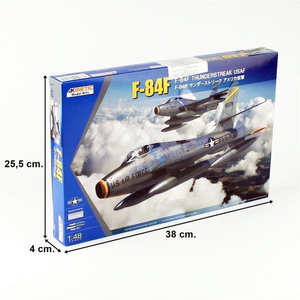1/48 F-84F Thunderstreak USAF Savaş Uçağı Maketi, Kinetic K48113 - Görsel 4