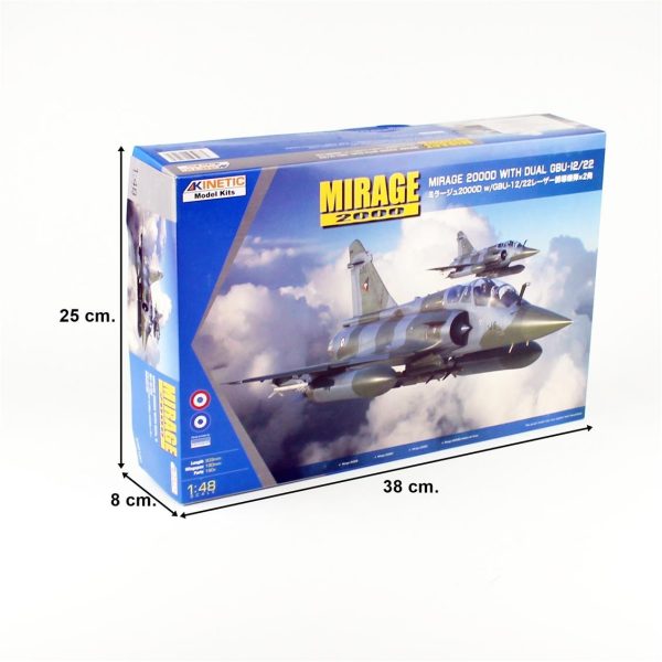 1/48 Mirage 2000D (with dual GBU-12/22) Savaş Uçağı Maketi, Kinetic K48120 - Görsel 5