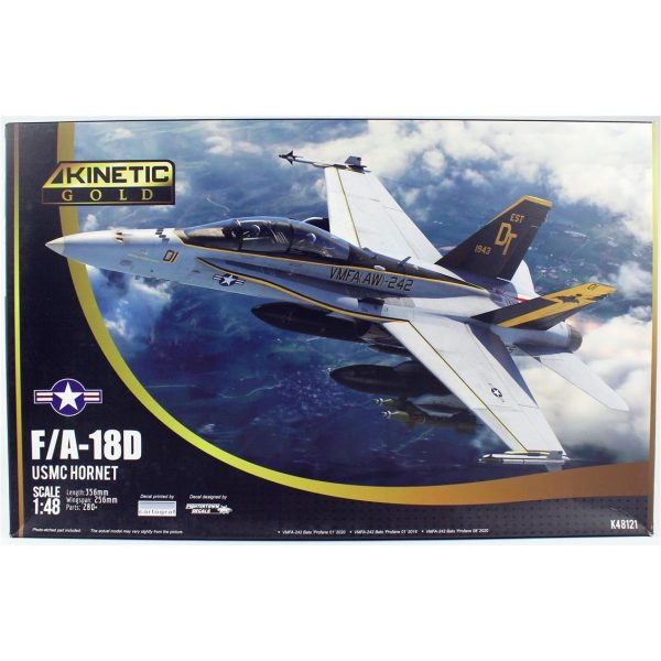 1/48 F/A-18 D Hornet (USMC VFMA-225 w/MF) Savaş Uçağı Maketi, Kinetic K48121
